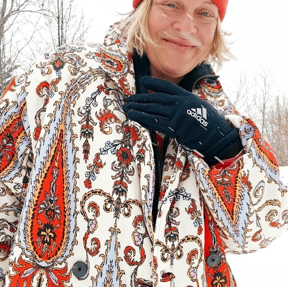 Mara Hoffman Levine puffer coat XL paisley oversized blazer - Picture 8 of 8